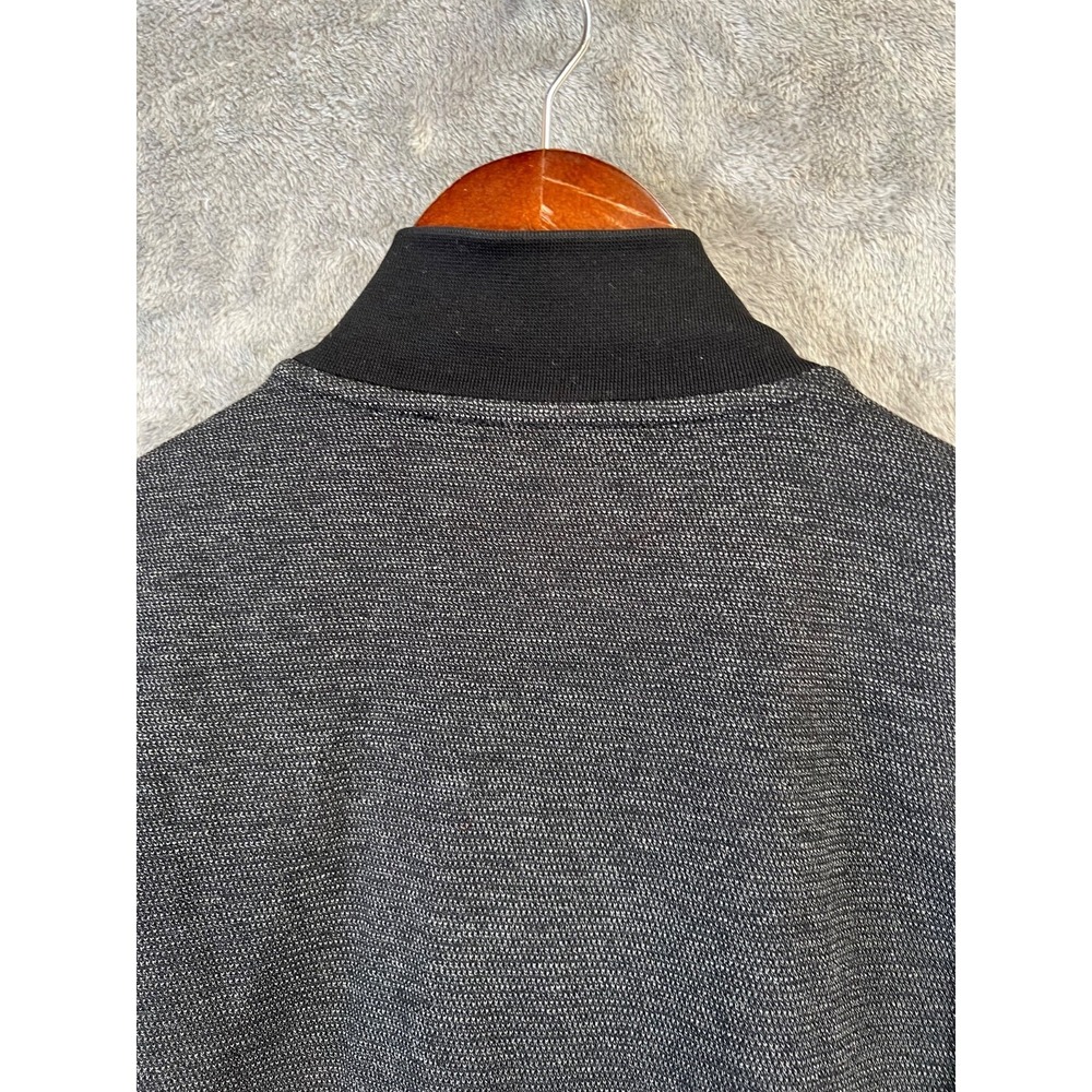 Boss Hugo Boss Bomber Sweater Track Jacket Mens Large Gray Full Zip Sporty - Picture 8 of 13